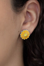 Load image into Gallery viewer, Budding Out - Orange Post Earrings
