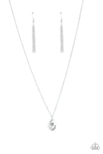 Load image into Gallery viewer, Be The Peace You Seek - Silver Inscribed Necklace w/ Earrings
