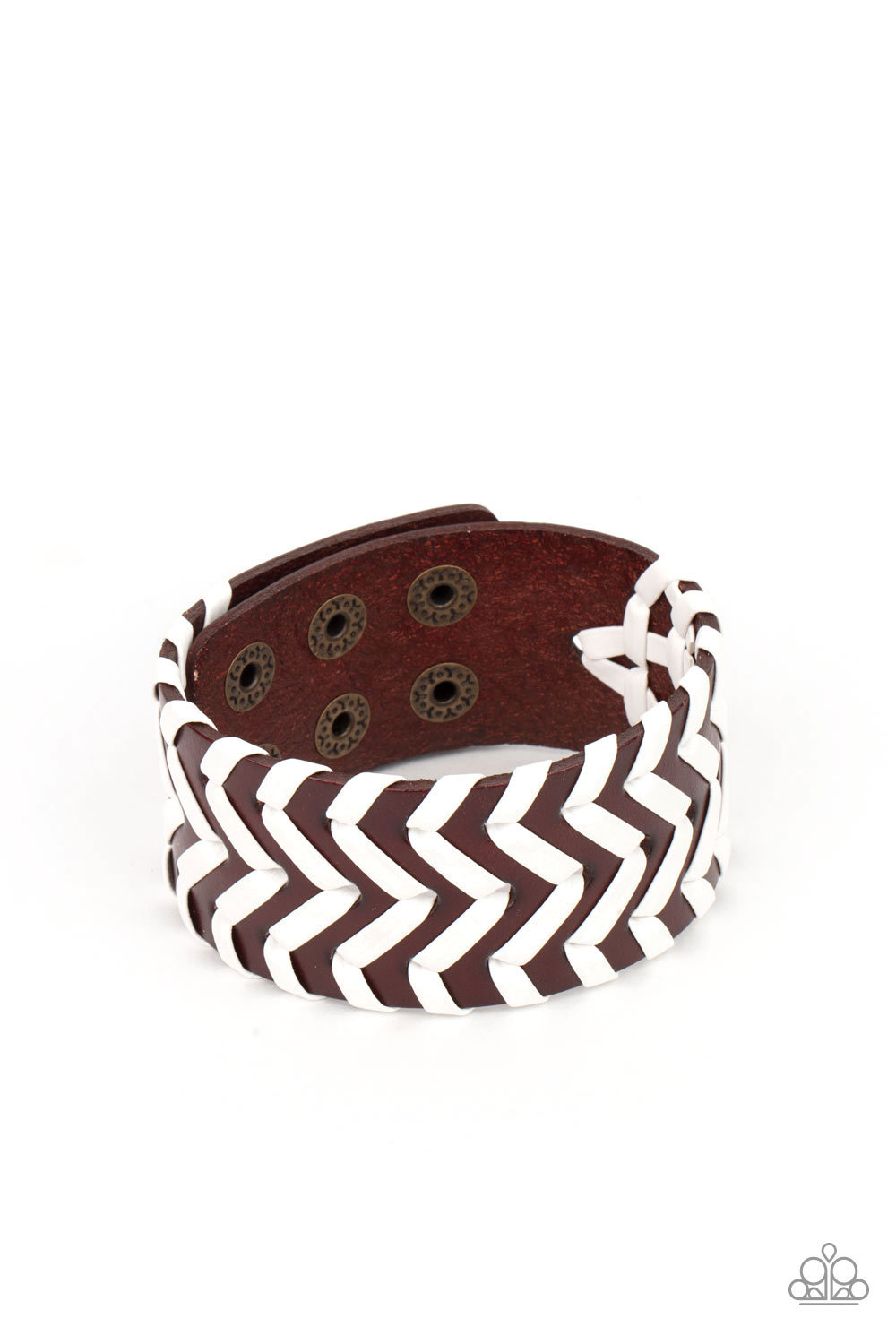 Biker Badlands - Brown Snap Bracelet