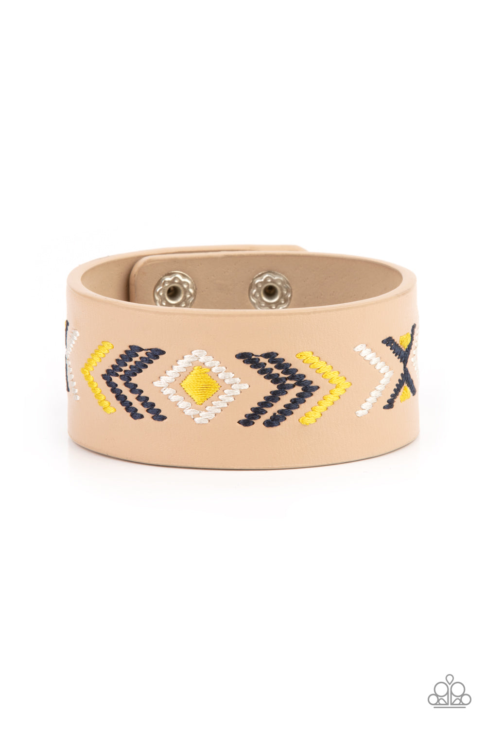 Cliff Glyphs - Yellow Snap Bracelet