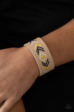 Load image into Gallery viewer, Cliff Glyphs - Yellow Snap Bracelet
