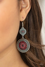 Load image into Gallery viewer, Bohemian Bedazzle - Red Earrings
