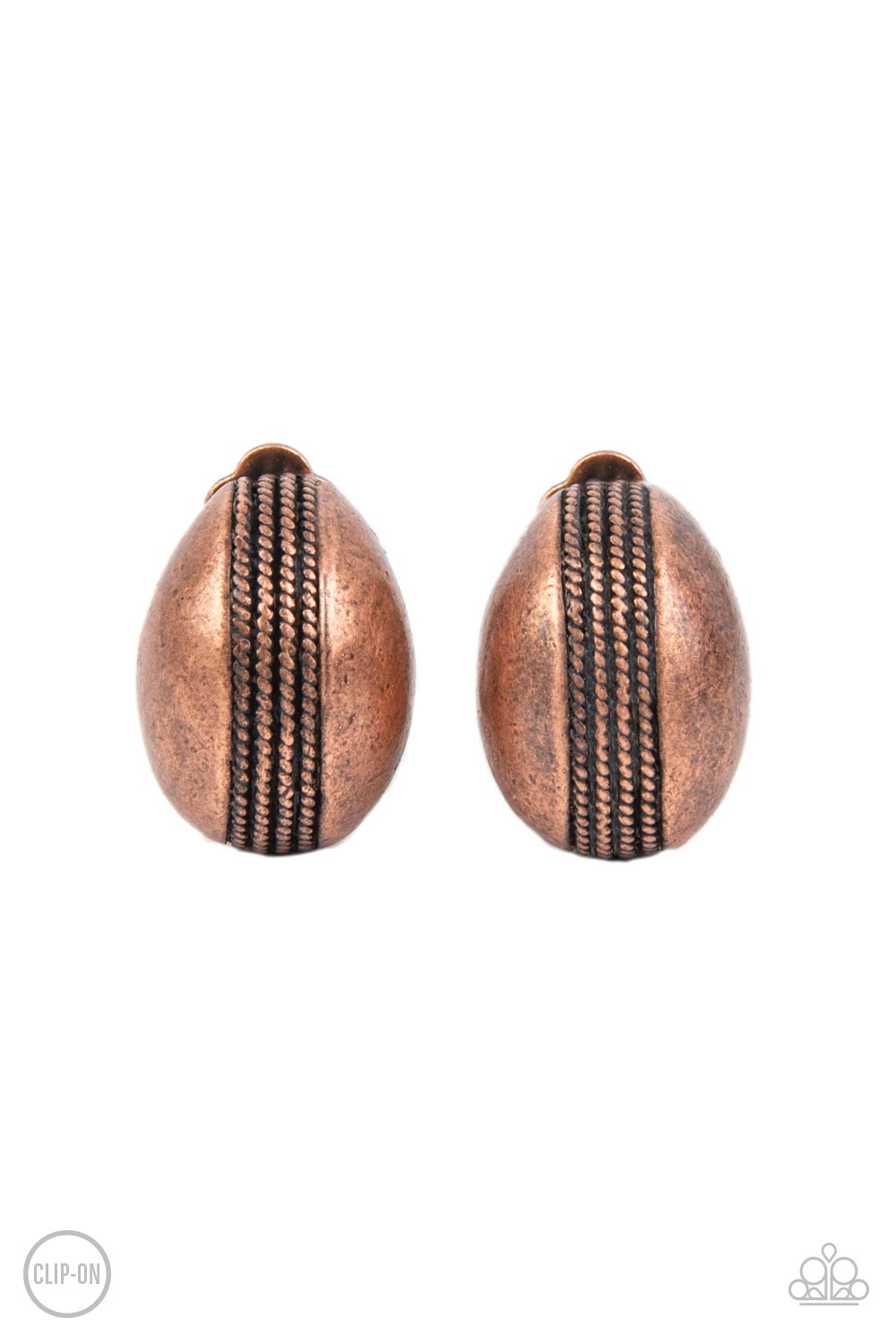 Classic Curves - Copper Clip-On Earring