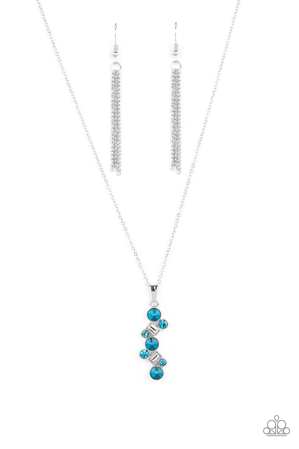 Classically Clustered - Blue Necklace