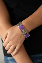 Load image into Gallery viewer, Colorful Coronation - Purple Stretch Bracelet
