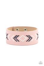 Load image into Gallery viewer, Cliff Glyphs - Pink Snap Bracelet
