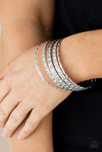 Load image into Gallery viewer, Back-To-Back Stacks - Silver Bangle Bracelets
