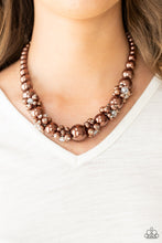 Load image into Gallery viewer, All Dolled UPSCALE - Brown Earrings/ Necklace Set
