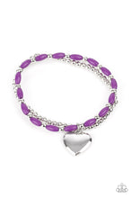 Load image into Gallery viewer, Candy Gram - Purple Stretch Bracelet
