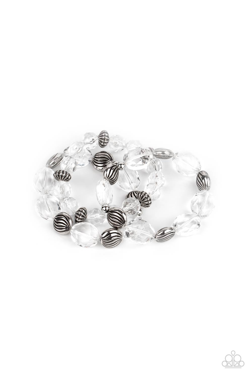 Crystal Charisma - White Stretch Bracelet