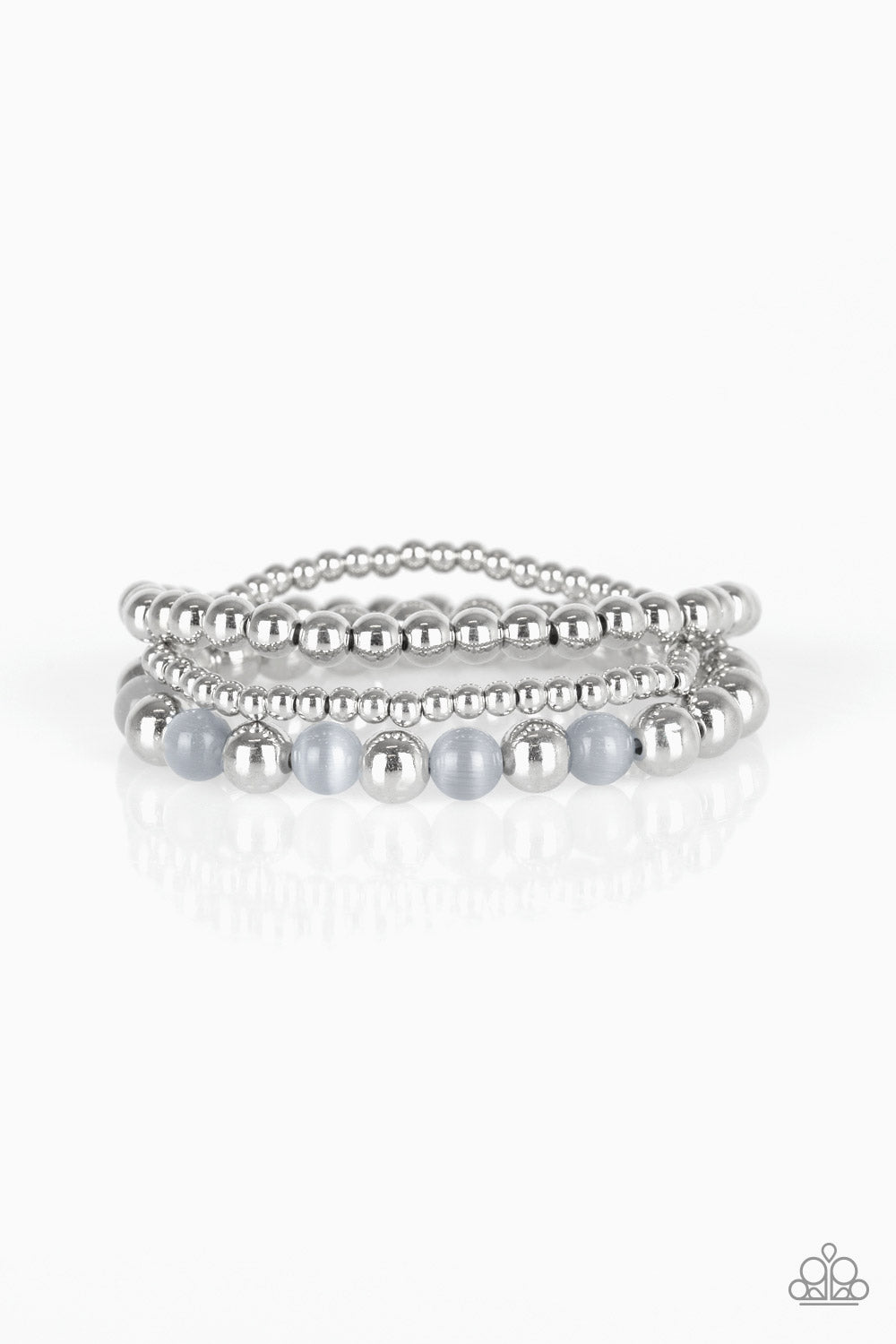 Always On The GLOW - Silver Stretch Bracelet