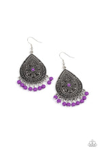 Load image into Gallery viewer, Blossoming Teardrops - Purple Earrings
