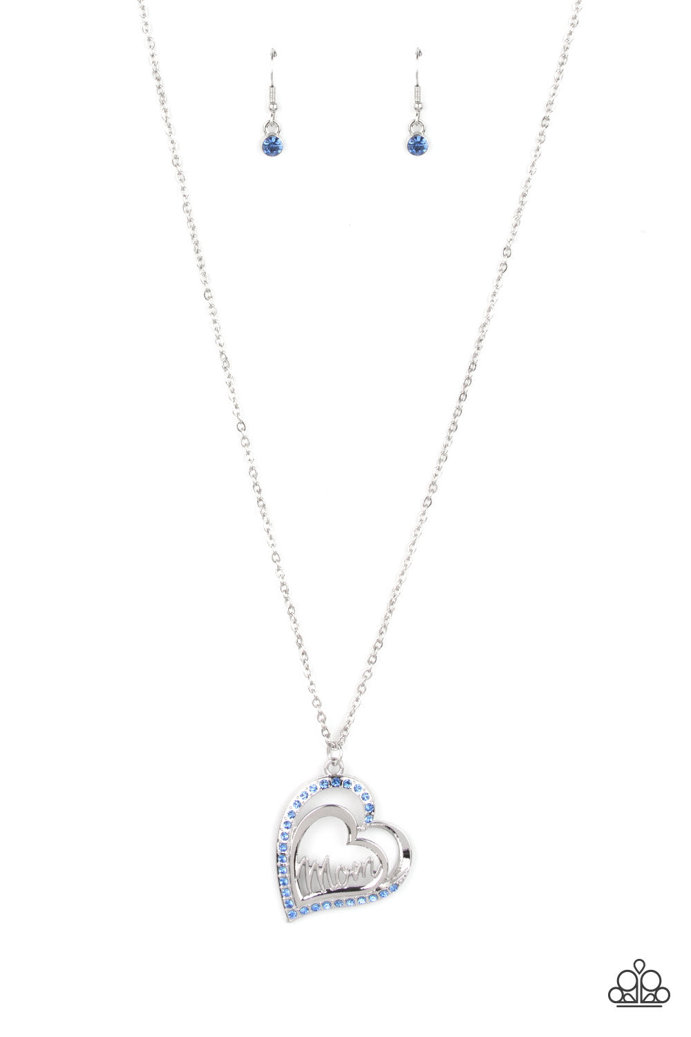 A Mothers Heart - Blue Heart Necklace