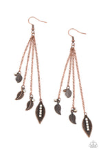 Load image into Gallery viewer, Chiming Leaflets - Copper Earrings
