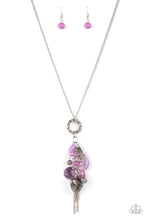 Load image into Gallery viewer, AMOR to Love - Purple Earrings/ Necklace Set
