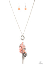 Load image into Gallery viewer, AMOR to Love - Orange Earrings/ Necklace Set
