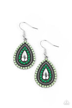 Load image into Gallery viewer, Beaded Bonanza - Green Earrings
