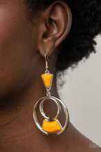 Load image into Gallery viewer, Deco Dancing - Orange Earrings
