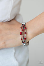 Load image into Gallery viewer, Cosmic Candescence - Red Hinge Bracelet
