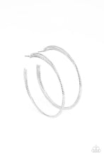 Load image into Gallery viewer, Candescent Curves - Silver Hoop Earrings
