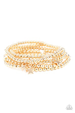 Load image into Gallery viewer, American All-Star - Gold Stretch Bracelet
