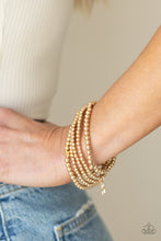 Load image into Gallery viewer, American All-Star - Gold Stretch Bracelet
