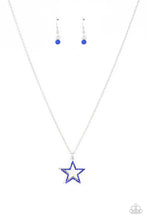 Load image into Gallery viewer, American Anthem - Blue Earrings/ Necklace Set
