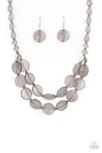 Load image into Gallery viewer, Beach Day Demure - Silver Gray Earrings/ Necklace Set
