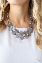 Load image into Gallery viewer, Beach Day Demure - Silver Gray Earrings/ Necklace Set
