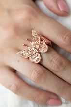 Load image into Gallery viewer, Bona Fide Butterfly - Copper Rose Gold Ring
