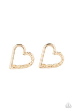 Load image into Gallery viewer, Cupid, Who? - Gold Heart Post Earrings
