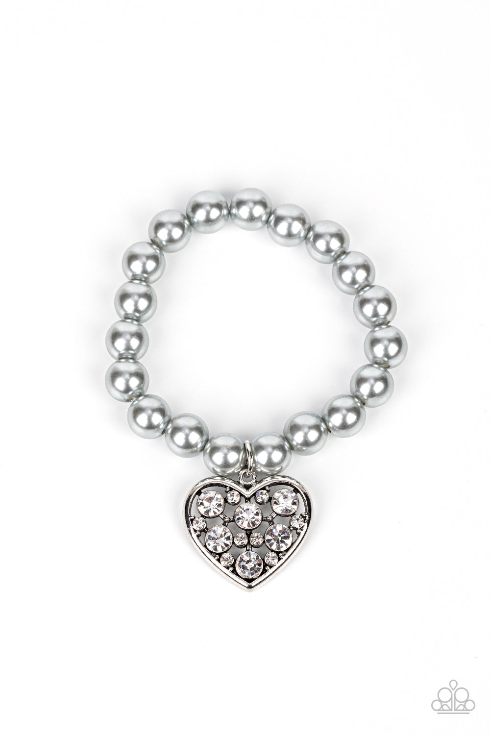 Cutely Crushing - Silver stretch bracelet