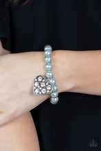 Load image into Gallery viewer, Cutely Crushing - Silver stretch bracelet
