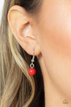 Load image into Gallery viewer, All Across the GLOBETROTTER - Red Earrings/ Necklace Set
