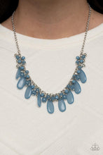 Load image into Gallery viewer, Bahama Mama Mode - Blue Earrings/ Necklace Set
