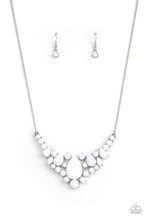 Load image into Gallery viewer, Bali Ballroom - White Earrings/ Necklace Set
