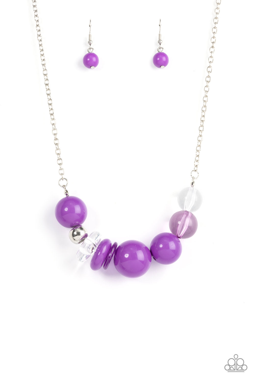 Bauble Bonanza - Purple Earrings/ Necklace Set