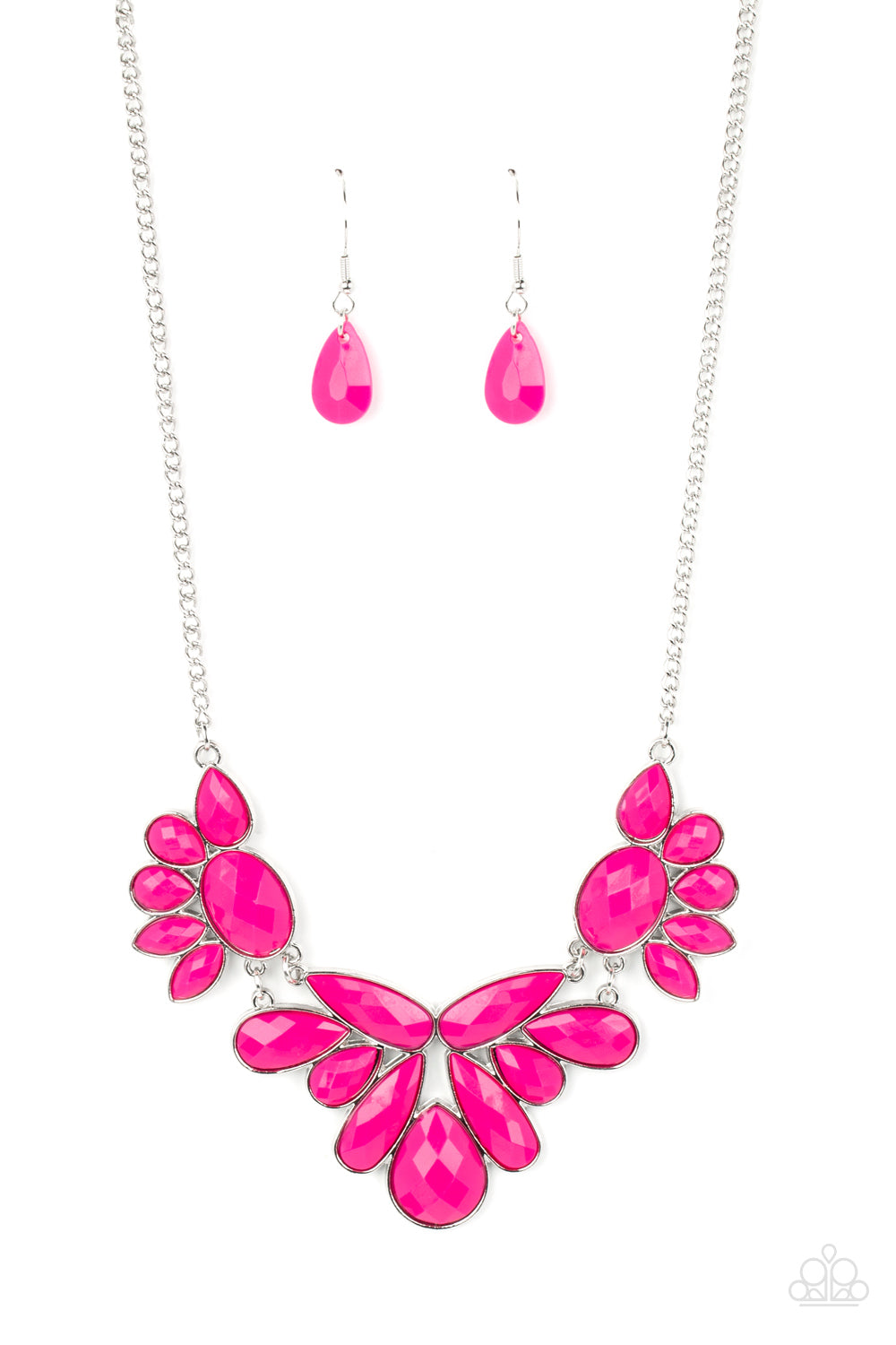 A Passing FAN-cy - Pink Necklace Set