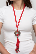 Load image into Gallery viewer, ARTISANS and Crafts - Red Necklace w/ Silver Earrings
