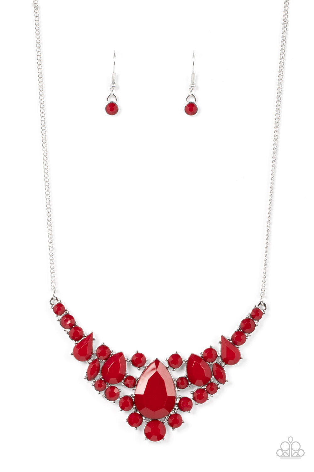 Bali Ballroom - Red Earrings/ Necklace Set