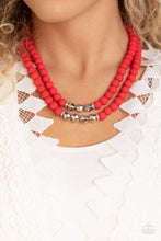 Load image into Gallery viewer, Summer Splash - Red Earrings/ Necklace Set
