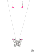 Load image into Gallery viewer, Badlands Butterfly - Pink Earrings/ Necklace Set
