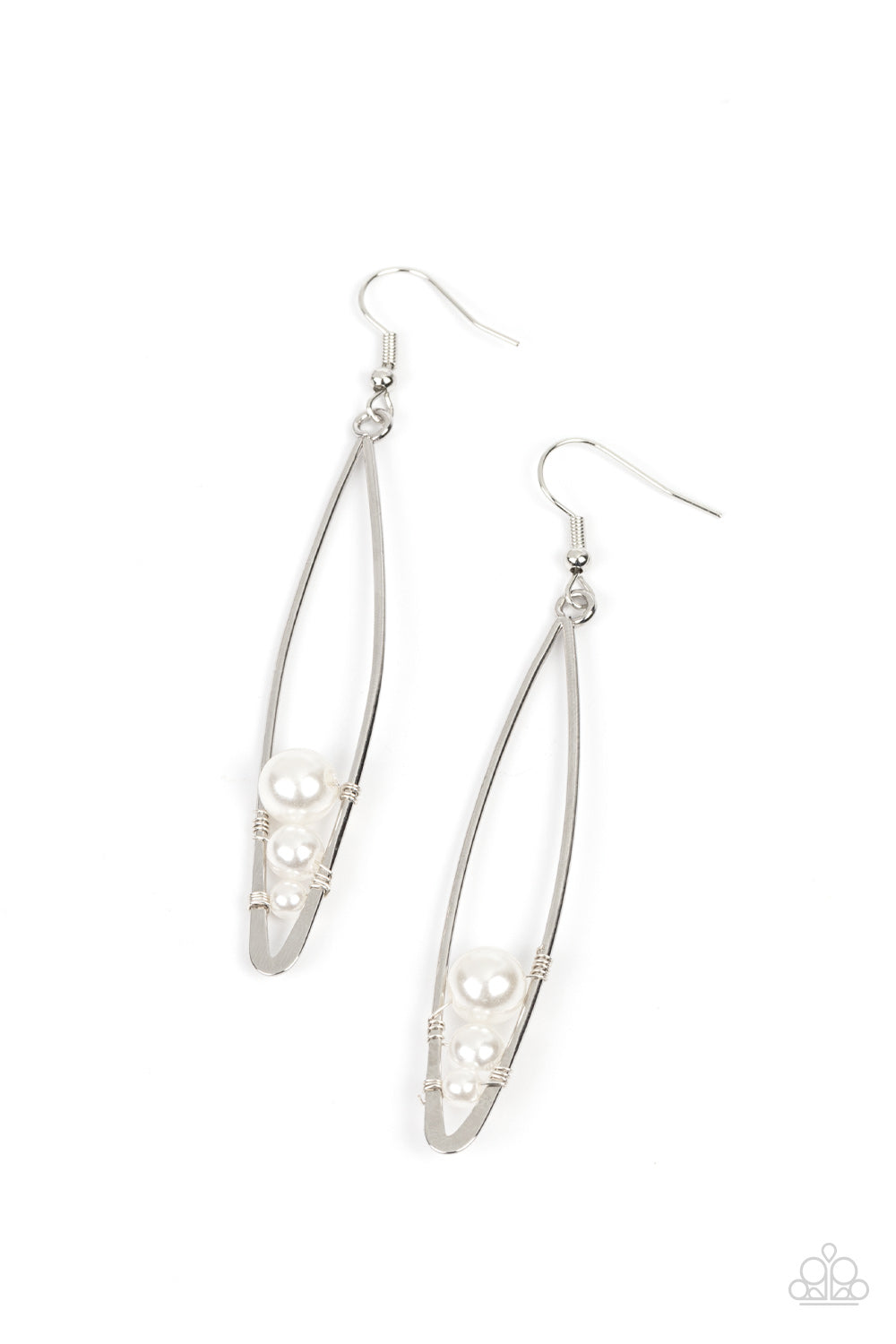 Atlantic Allure - White Earrings