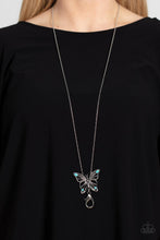 Load image into Gallery viewer, Badlands Butterfly - Blue Earrings/ Necklace Set
