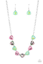 Load image into Gallery viewer, Dreamy Drama - Multi Necklace w/ Green Earrings
