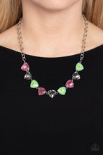 Load image into Gallery viewer, Dreamy Drama - Multi Necklace w/ Green Earrings
