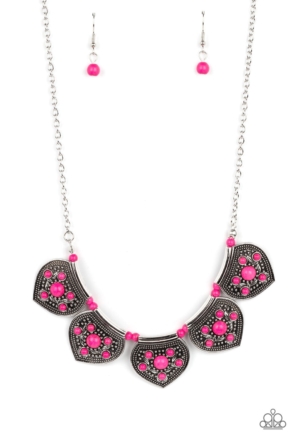 Badlands Basin - Pink Earrings/ Necklace Set