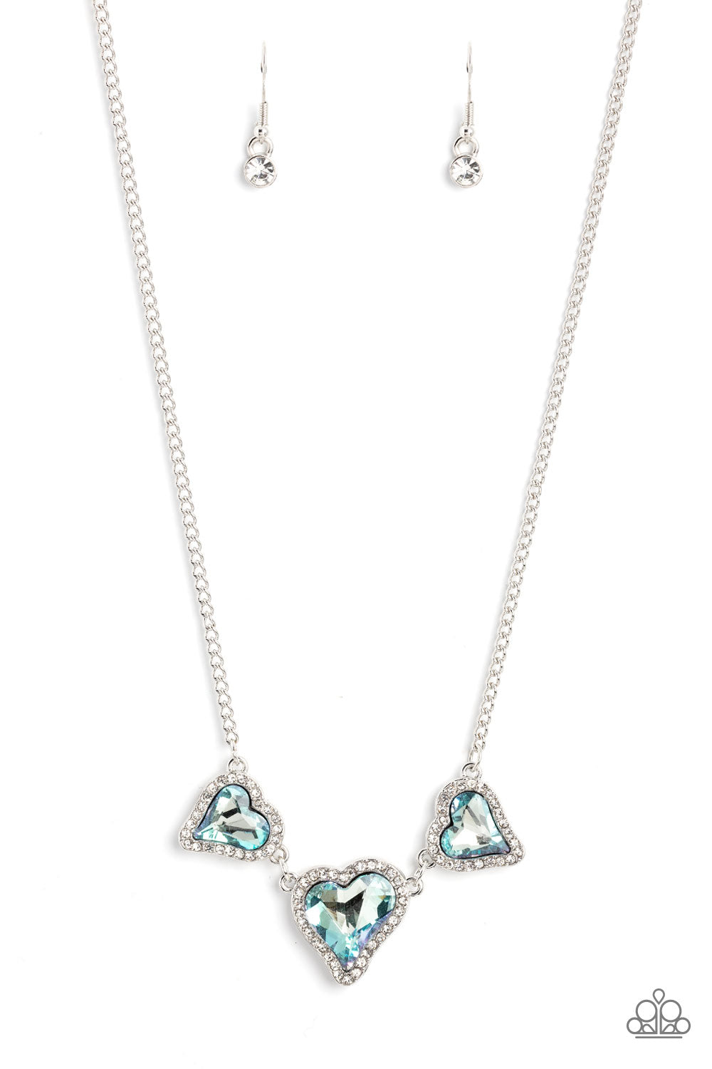 State of the HEART - Blue Necklace w/ Silver Earrings