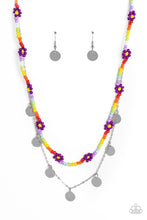 Load image into Gallery viewer, Rainbow Dash - Multi Floral Necklace w/ Silver Earrings
