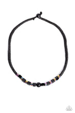 Load image into Gallery viewer, Oil Spill Orbit - Black Urban Necklace
